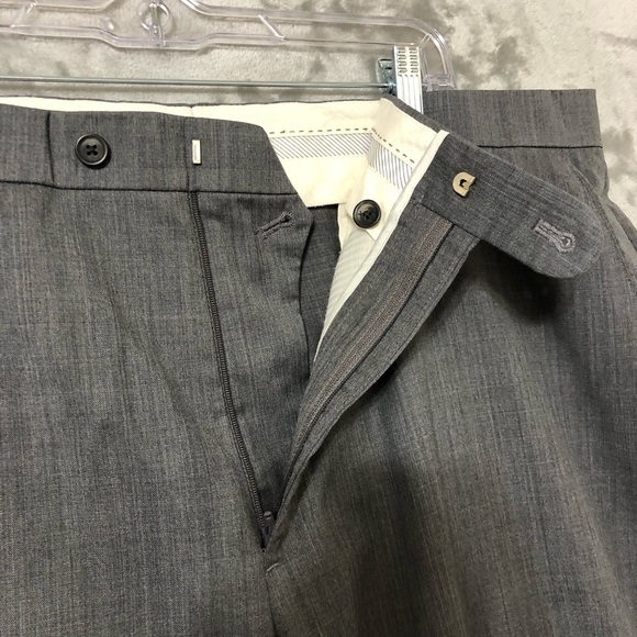 Joseph Joe Abboud Men Dress Pants Size 42 100% Wool Dark Gray Formal - Picture 4 of 14